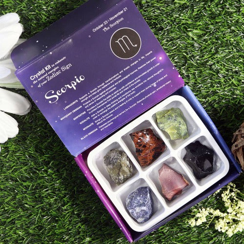 Astrology Crystal Kit | 6 Gemstones per Box - Witches Ink LTD - O/A Crystals and Sun Signs