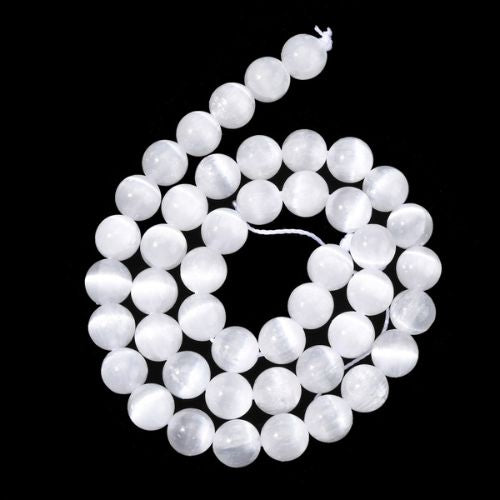 Selenite Gemstone Beads - All Sizes and Colors - Witches Ink LTD - O/A Crystals and Sun Signs