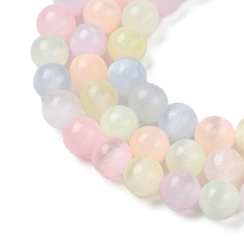 Selenite Macaron Gemstone Bead | Alberta Bead Store