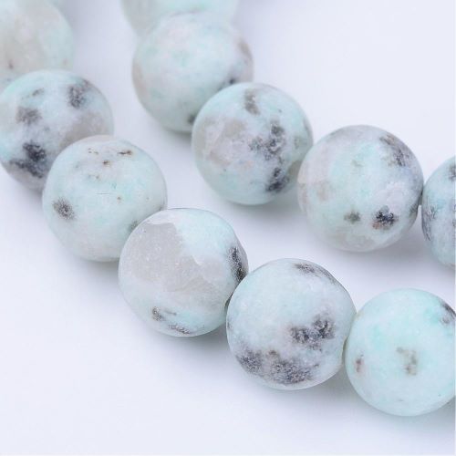 Sesame Jasper Frosted Gemstone Bead | Alberta Bead Store