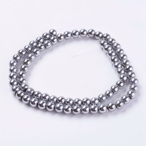 Hematite Silver Plated Magnetic Bead | Crystals and Sun Signs Co