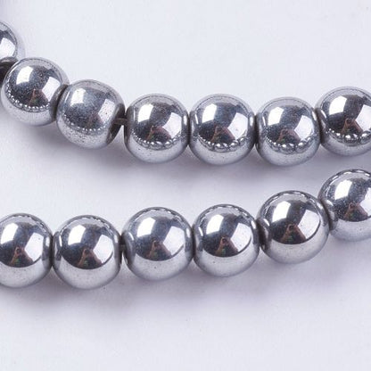 Hematite Silver Plated Magnetic Bead | Crystals and Sun Signs Co