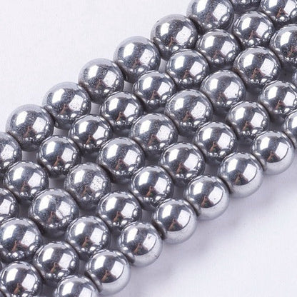 Hematite Silver Plated Magnetic Bead | Crystals and Sun Signs Co