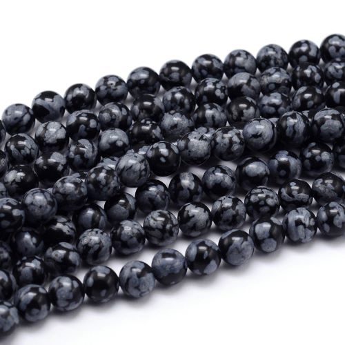 Snowflake Obsidian Gemstone Bead | Alberta Bead Store