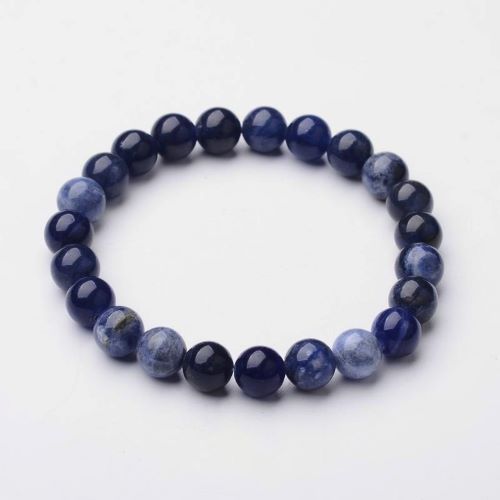 Sodalite Gemstone Bead Bracelet 8MM - Crystals and Sun Signs