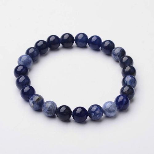 Sodalite Gemstone Bead Bracelet 8MM | Crystals and Sun Signs Co