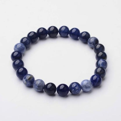 Sodalite Gemstone Bead Bracelet 8MM | Crystals and Sun Signs Co