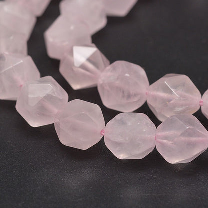 Rose Quartz Star Cut Gemstone Bead | Alberta Bead Store