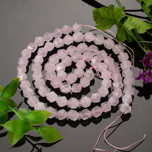 Rose Quartz Star Cut Gemstone Bead | Alberta Bead Store