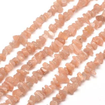Sunstone Gemstone Chip Bead | Crystals and Sun Signs Co