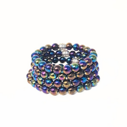 Titanium Obsidian Gemstone Bracelet - The Stone of Protection | Crystals and Sun Signs Co