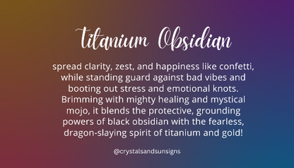 titanium plated obsidian healing properties
