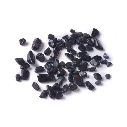 Black Tourmaline Gemstone Chip Beads No Hole | Alberta Bead Store
