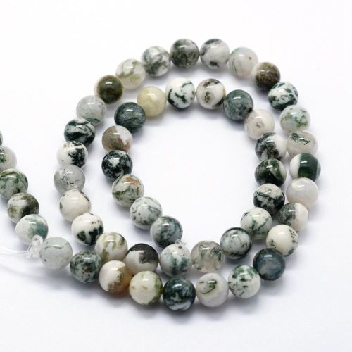 Green Tree Agate Gemstone Bead | Alberta Bead Store