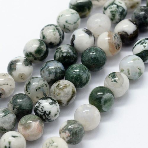 Green Tree Agate Gemstone Bead | Alberta Bead Store