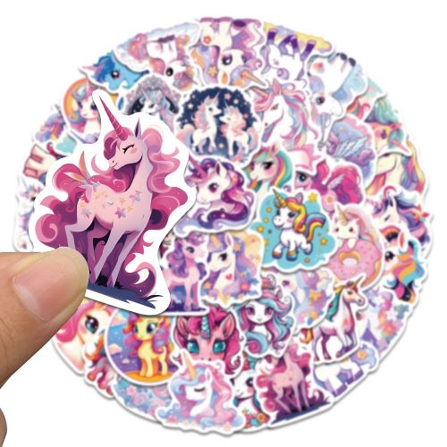Unicorn PVC Vinyl Stickers 50pcs | Crystals and Sun Signs Co