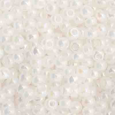 Czech Seed Bead 11/0 Hank Opaque White AB | Alberta Bead Store