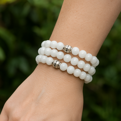 White Jade Gemstone healing bracelet
