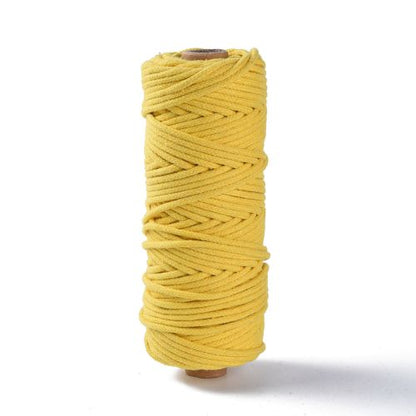 Macrame Cotton Cord Yellow 3MM 50M Roll | Alberta Bead Store