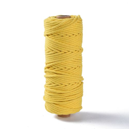 Macrame Cotton Cord Yellow 3MM 50M Roll | Alberta Bead Store