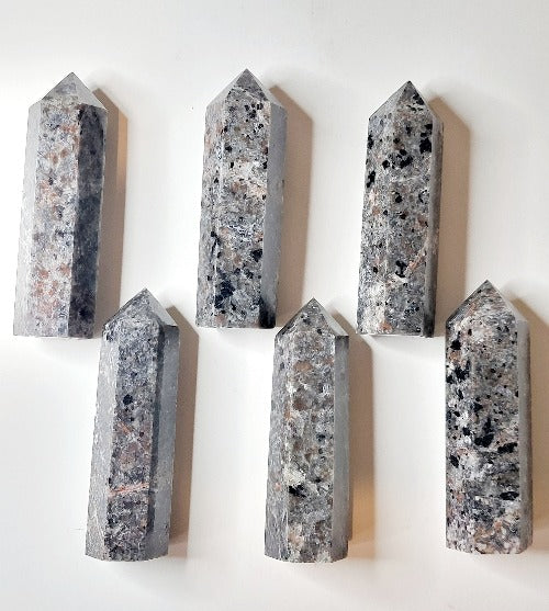Yooperlite Gemstone Tower | Crystals and Sun Signs Co