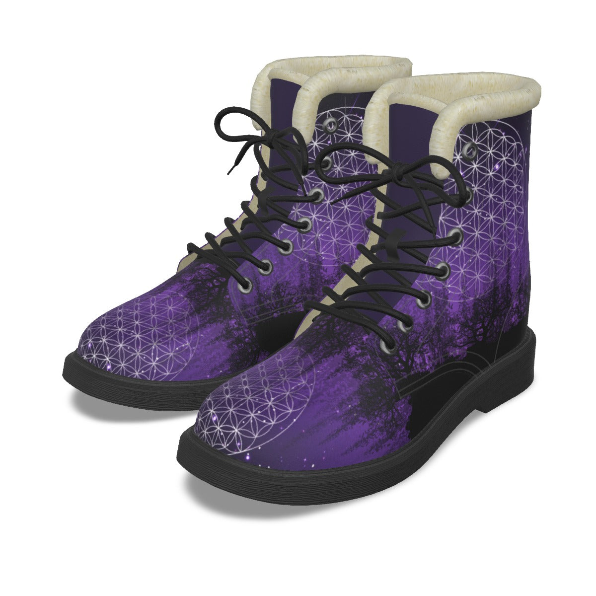 Enchanted Twilight Women's Plush Martin Boots - Premium Boots from Yoycol - Shop now at Crystals and Sun Signs Co